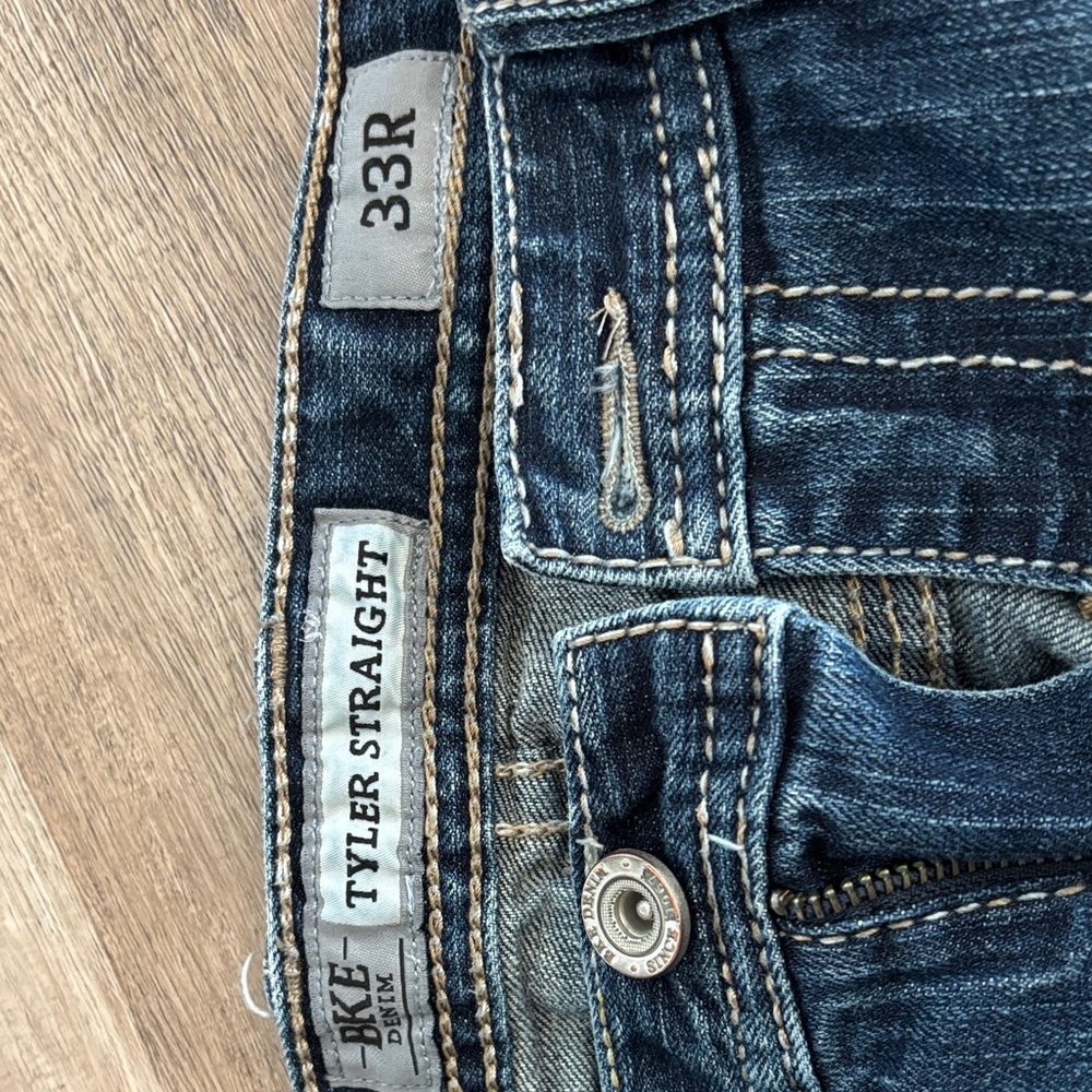 BKE Tyler Straight Men's Jeans - Deep Indigo